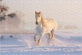 Wit Paard in de Sneeuw - Legpuzzel 252 Stukjes | Sneeuw - White Horse