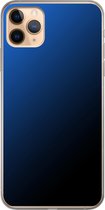 Apple iPhone 11 Pro Max - Smart cover - Blauw Zwart - Transparante zijkanten