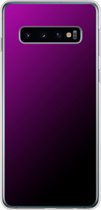 Samsung Galaxy S10 - Smart cover - Roze Zwart - Transparante zijkanten