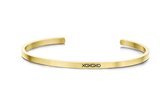 Key moments 8KM-B00143 Stalen Armband - Dames - Open Bangle - XOXOXO - 62 MM - Staal - Gold Plated