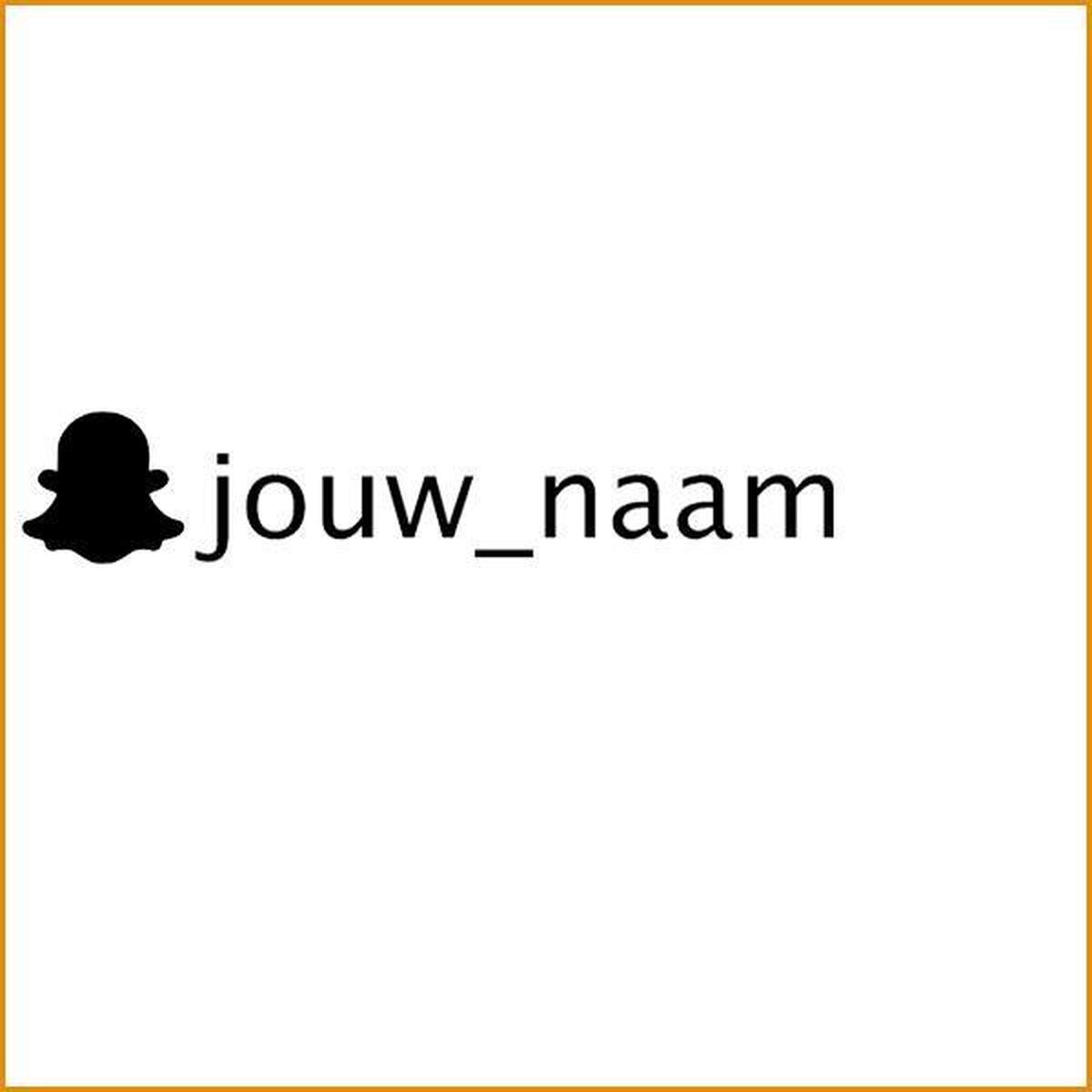 Social media sticker - snapchat - wit of zwart - gepersonaliseerd - 20 cm x 3 cm