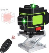 24ME® Kruislijnlaser met Afstandsbediening - 12 lijnen 360° - Meetgereedschap - Laserwaterpassen