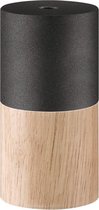 Home Sweet Home - E27 fItting - Zwart - 5/5/10.5cm - Cilinder - voor E27 lamphouder gemaakt van hout/metaal - geschikt voor E27 lichtbron - ENEC gekeurd - maak je eigen unieke lamp!