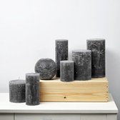 Stompkaars dark grey - KaarsenKerstkaarsen - paraffine - 7 centimeter x 15 centimeter