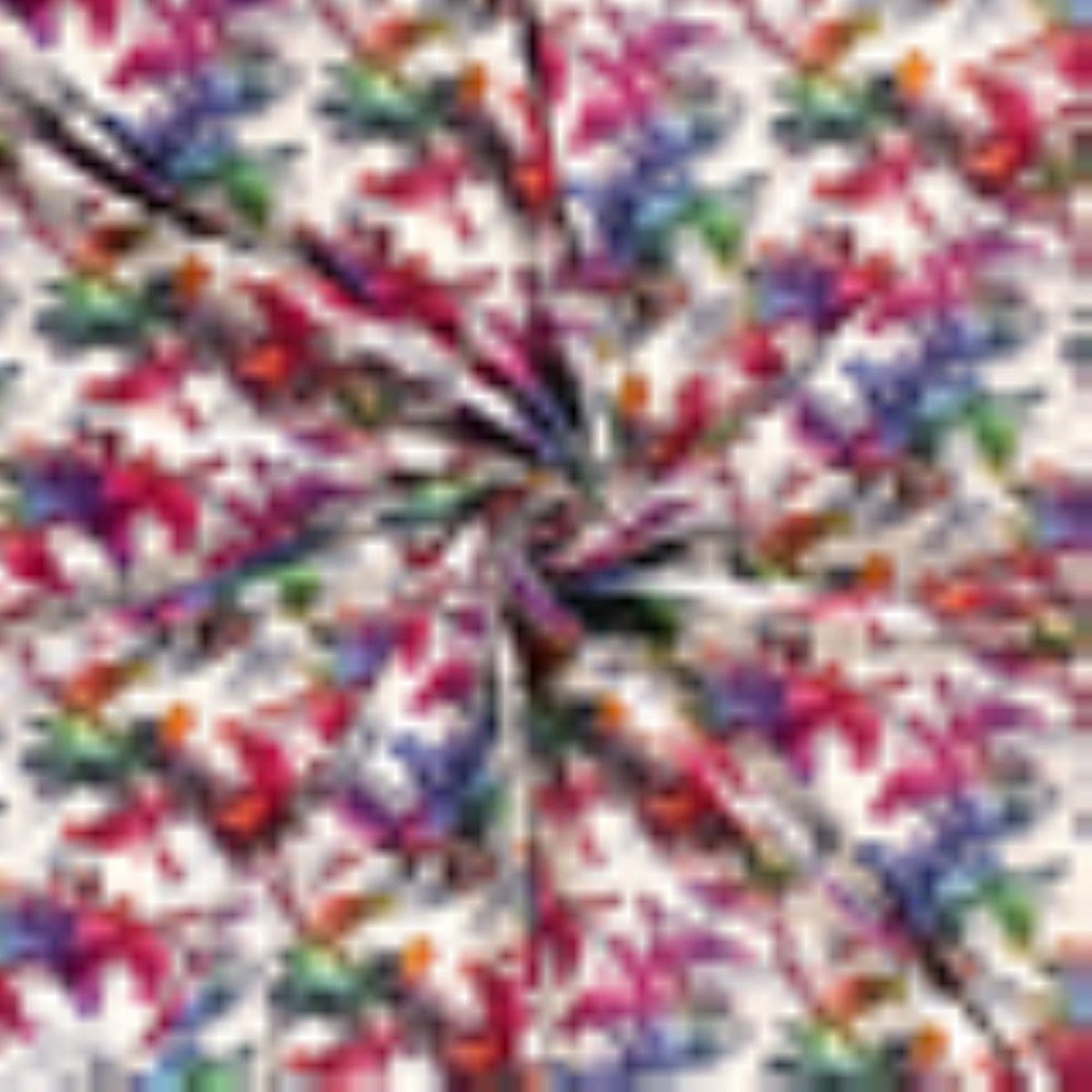 JERSEY STOF, BEDRUKT BLOEMEN FUCHSIA, MY IMAGE VOORJAAR / ZOMER 2021, PER METER.