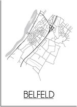 Belfeld Plattegrond poster B2 poster (50x70cm) - DesignClaudShop