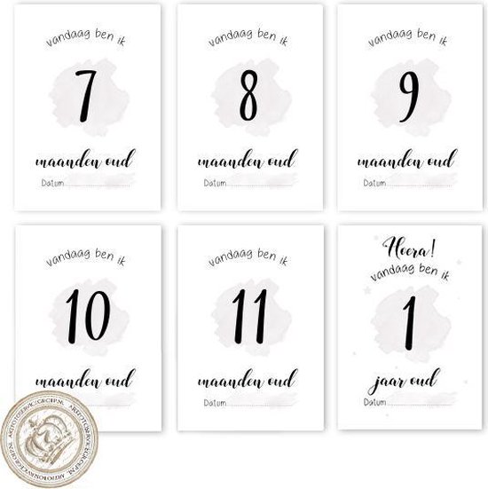 Mijlpaalkaarten 18 st. – extended Hello little me