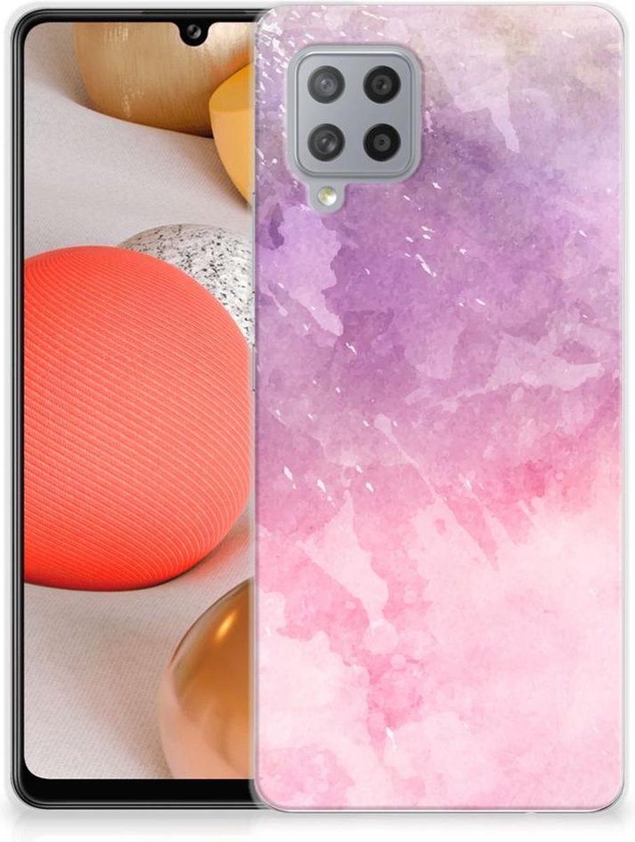 Hoesje maken Samsung Galaxy A42 Pink Purple Paint