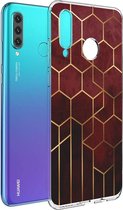 iMoshion Design voor de Huawei P30 Lite hoesje - Patroon - Rood