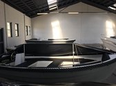 Bootzeil - boothoes voor sloep - inclusief zeil-frame - zwart - voor boten van 4 tot 4.60 meter - zonder installatie