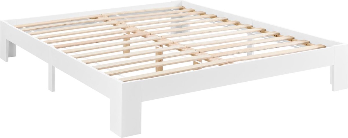 Houten bed Raisio met bedbodem 180x200 cm wit | premiumXL