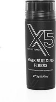 Haarvezels X5solutions Hair Building Fiber - Hair Building Fibers - Keratine - Haarpoeder - Haarvolume - 27,5 Gram - Zwart