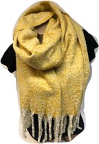Lange Warme Sjaal - Dikke Kwaliteit - Geel/Beige - 185 x 53 cm (8011)