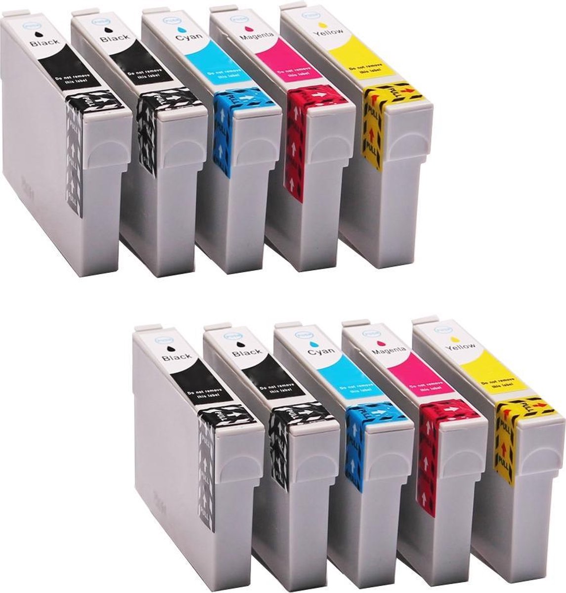 ABC Set 10x ABC huismerk inkt cartridge geschikt voor Epson 16XL voor Epson Workforce WF-2010W WF-2510WF WF-2520NF WF-2530WF WF-2540WF WF-2630WF WF-2650DWF WF-2660DWF WF-2750DWF WF-2760DWF Set 10 stuks