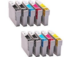 Set 10x ABC huismerk inkt cartridge geschikt voor Epson 16XL voor Epson Workforce WF-2010W WF-2510WF WF-2520NF WF-2530WF WF-2540WF WF-2630WF WF-2650DWF WF-2660DWF WF-2750DWF WF-2760DWF