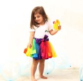 Filles Tutu 5-7 ans couleurs arc-en-ciel Rok fête Danse arc-en-ciel Jupes Filles vêtements Enfants Vêtements
