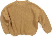 Uwaiah oversize knit sweater - Caramel Fudge - Trui voor kinderen -98/3Y
