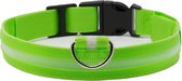 Led halsband - Lichtgevend - Veiligheid - Hond - Kat - Groen - S - Pixypet