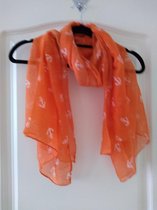 Sjaal Safia ankers oranje