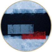Aemely - Rond vloerkleed 200cm - Modern/abstract rood zwart