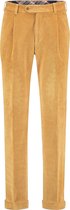 The English Hatter Mannen Corduroy Pantalon Brede Rib Bruin Katoen Maat: 25