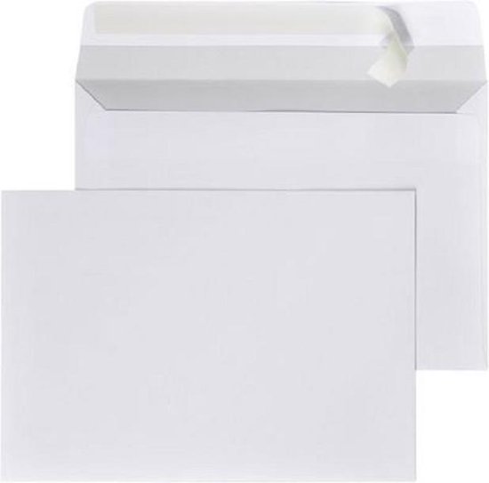Envelop A5 Wit zelfklevend met plakstrip - C5 - 162 x 229 MM - 50 STUKS