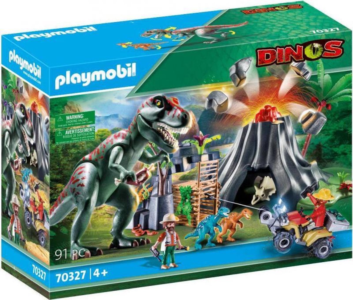 Playmobil Dinos 70327 Dino Speelgoed - Vanaf 4 Jaar - 91 delige Vulkaan Speelset