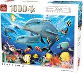 KING puzzel 1000 stukjes - sea collection - Dolphin family