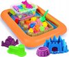 foto van Kinetisch Zand voor Binnen 2 KG inclusief Vele Accessoires - Kinetic Sand - Magic Sand - Magisch Zand - Super Zand - Kinetisch Zand Speelgoed - Kinetic Zand - Inclusief vele zandvormpjes en Kinetsch Zand Bak - Groen