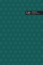 Square Pattern Composition Notebook, Dotted Lines, Wide Ruled Medium Size 6 x 9 Inch (A5), 144 Sheets Olive Cover