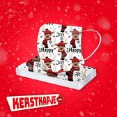 Rudolf mondkapjes  | Kerstkapje - Kerst mondkapjes |   | 3-laags | mondmasker | niet-medisch | kerstcadeau | kerstkado | rudolf met muts wit