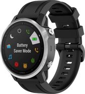 Siliconen Smartwatch bandje - Geschikt voor  Garmin Fenix 5s / 6s siliconen bandje - zwart - Horlogeband / Polsband / Armband