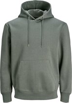 Jack and Jones Hoodie Groen Stretch Met Kangoeroezak Casual Fit - XS