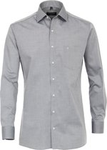 CASA MODA modern fit overhemd - mouwlengte 7 - grijs - Strijkvriendelijk - Boordmaat: 43