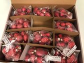 Kerstballen - kleine kerstballen in zakjes - rood - 11 stuks