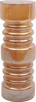 Colmore vaas - mondgeblazen glazen vaas - amber - marmer effect - 11,5 cm x 31,5 cm