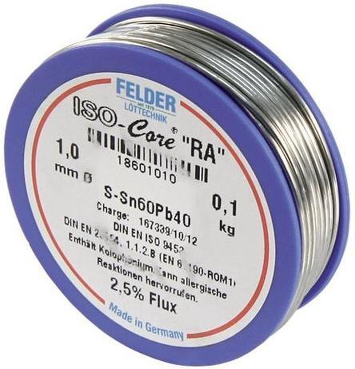 Fil de soudure Ø1mm avec 2,5% de flux 100g