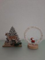 setje met 2 decoratieve kerst items