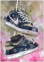 Poster - Nike Dunk Low Travis Scott - 70 X 50 Cm - Multicolor