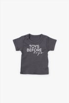 Toys before boys T-shirt Grey – maat 56