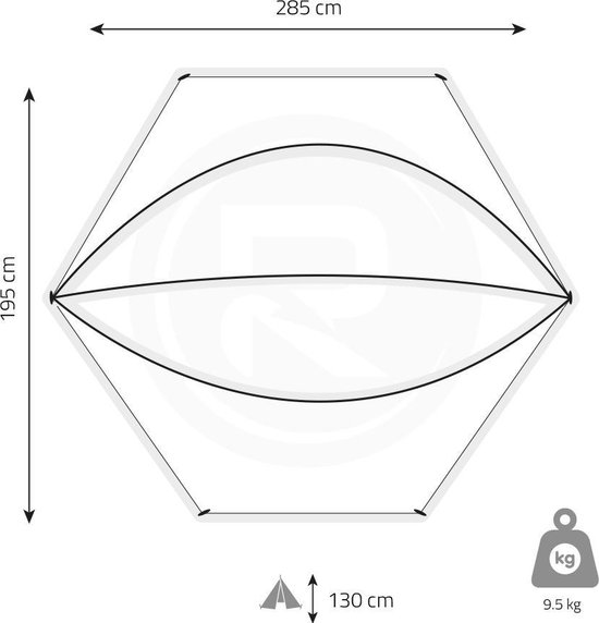 Faith 2-Rib Shelter - Karpertent - Bivvy - Tent - Vistent - Groen - 195 x 285 x 130cm - Faith Carp Tackle