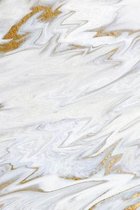 Liquid Gold Marble Composition Notebook - Small Unruled Notebook - 6x9 Blank Notebook (Softcover Journal / Notebook / Sketchbook / Diary)