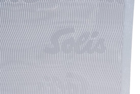 Texture d'un sac sous vide transparent avec le logo Solis.