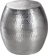 Bijzettafel - Salontafel - Design - Handgemaakt - Aluminium - Zilver - Ø 42 cm