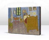 Slaapkamer - Vincent van Gogh - 26 x 19,5 cm - Niet van echt te onderscheiden schilderijtje op hout - Mooier dan een print op canvas - Laqueprint.