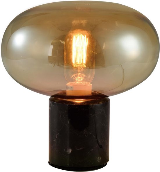 zingen Azië telegram QUVIO Lamp - Tafellamp - Ovaal glazen kap - D 22 cm | bol.com