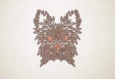 Line Art - Hond - Yorkshire Terrier - S - 52x45cm - Multiplex - geometrische wanddecoratie