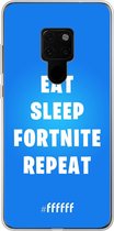 6F hoesje - geschikt voor Huawei Mate 20 -  Transparant TPU Case - Fortnite - Eat Sleep Fortnite Repeat #ffffff