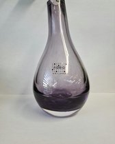 Design vaas Pisa - Fidrio CLEAR PURPLE - glas, mondgeblazen bloemenvaas - hoogte 19 cm