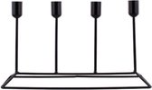 Kandelaar ROSS - 4 arms - Zwart - Metaal - 31,5 x 18 x 9,5 cm